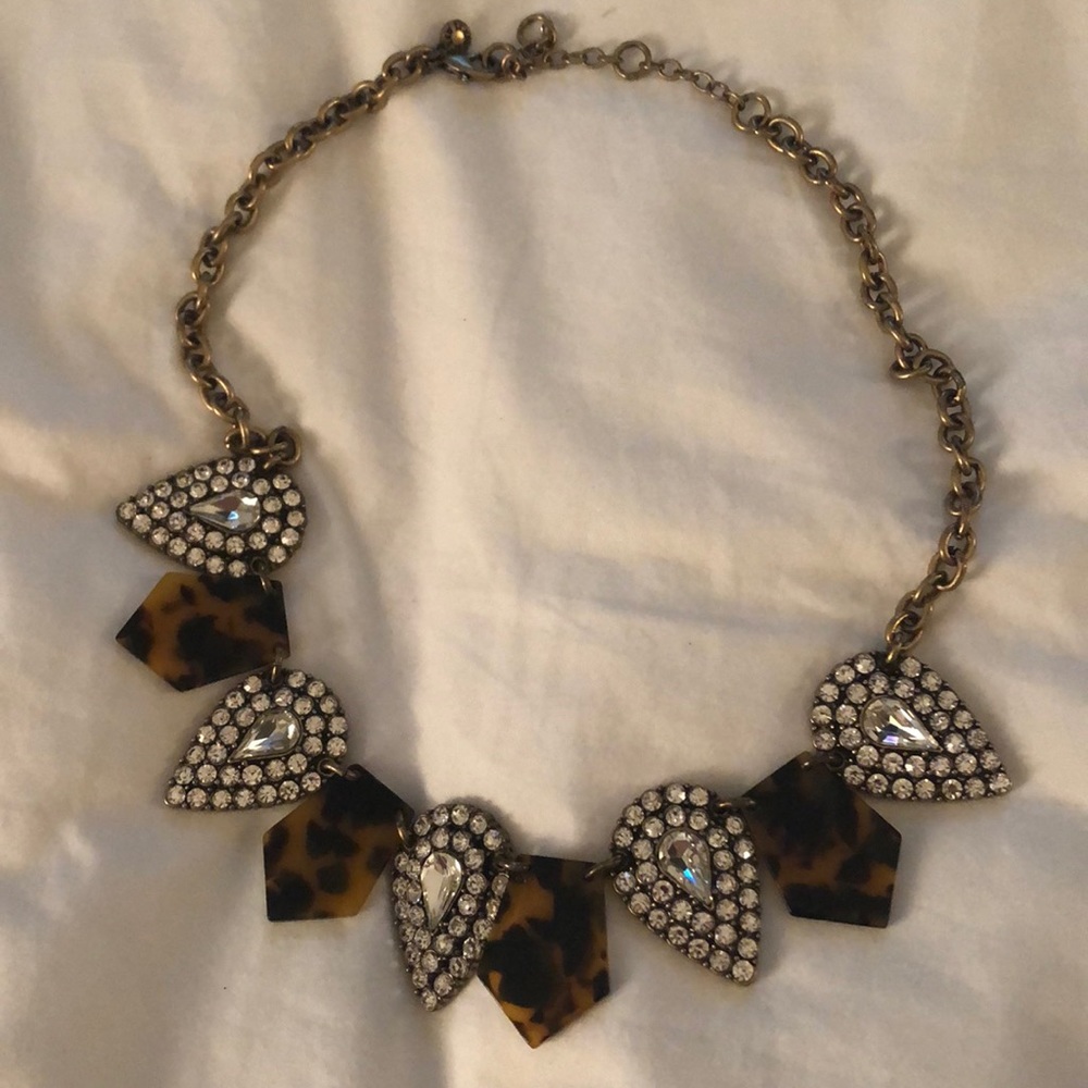 Jcrew tortoise statement necklace